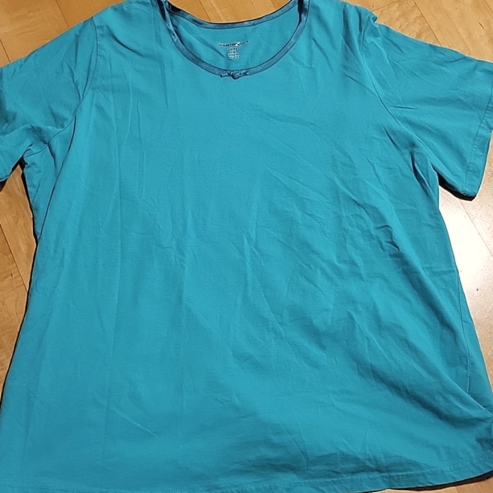 Dreams & Co. Teal Sleep Tee 1X NWOT